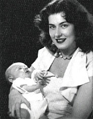 Marion with her just born baby, Michael